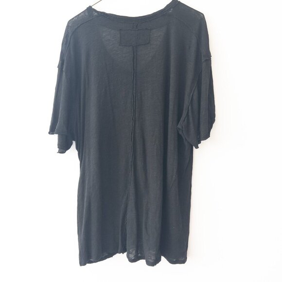 Free People We the Free All I Need Linen & Cotton Tee Oversized, Size M - Picture 11 of 11